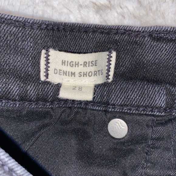 Madewell high waisted black cut off shorts excellent preowned condition size 28 - Picture 9 of 11
